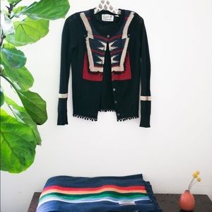 Anthropologie Aztec Field Flower Cardigan